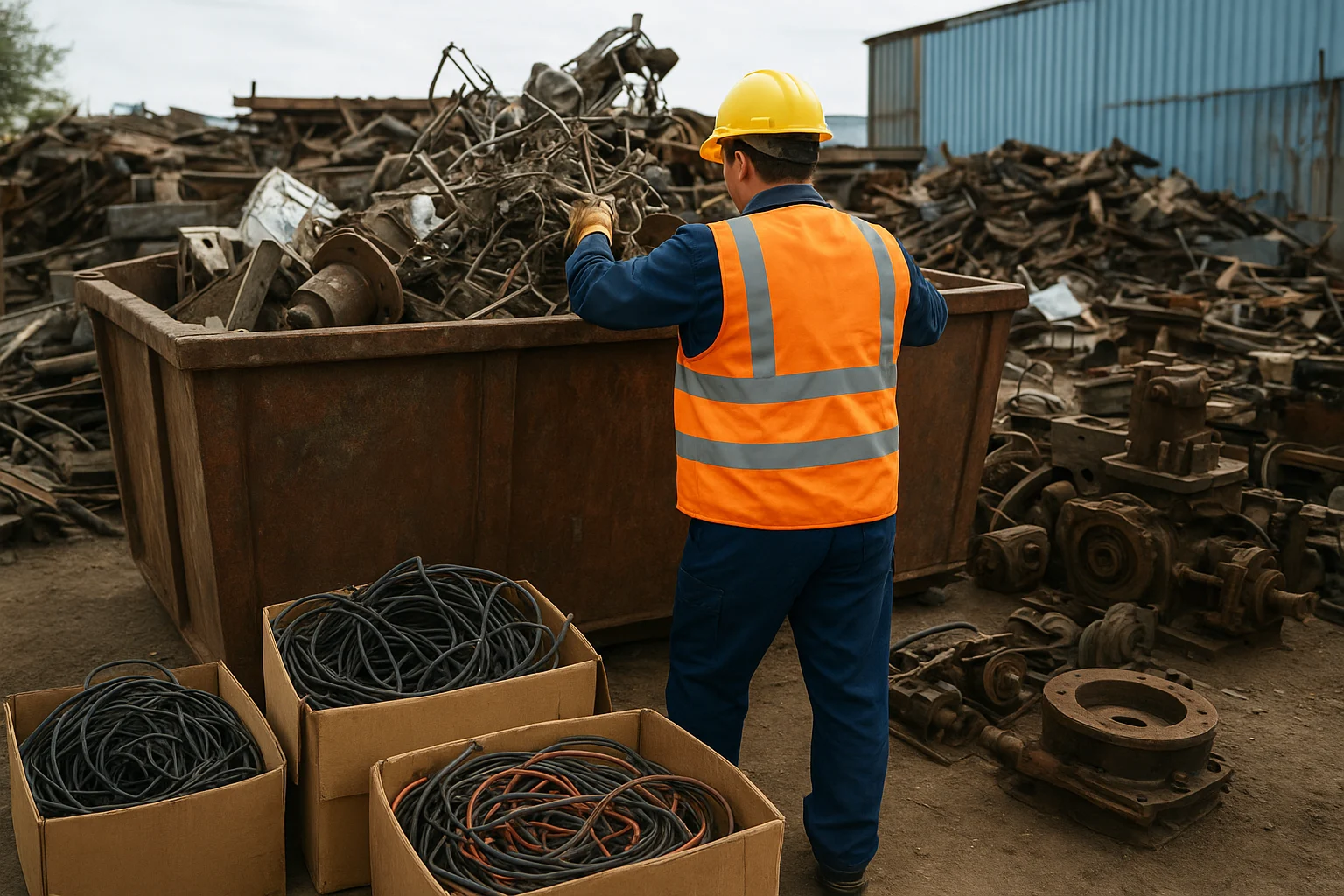 Recogida de residuos metálicos en empresa industrial